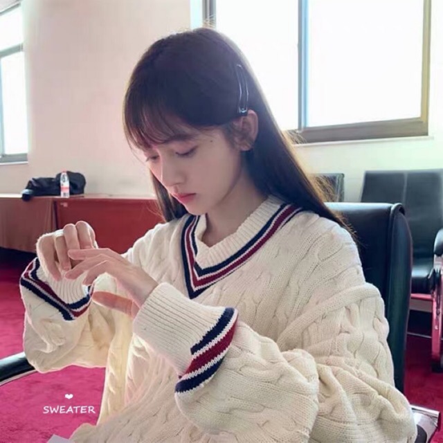 [ORDER] Áo len cổ tim Hàn Quốc