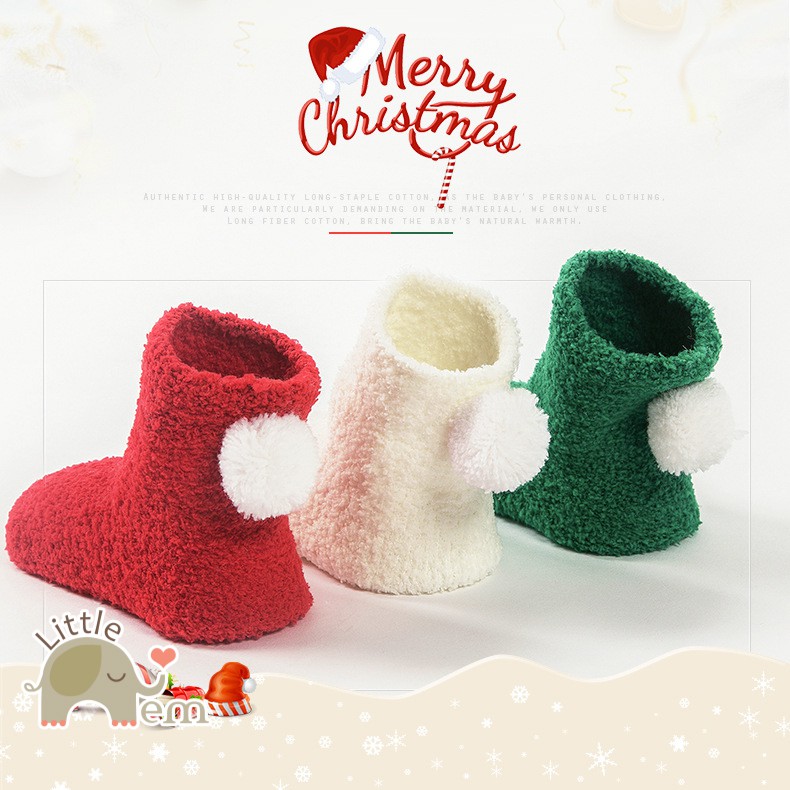 Tất cho bé kiểu dáng Hàn Quốc _ Christmas set (3 màu)