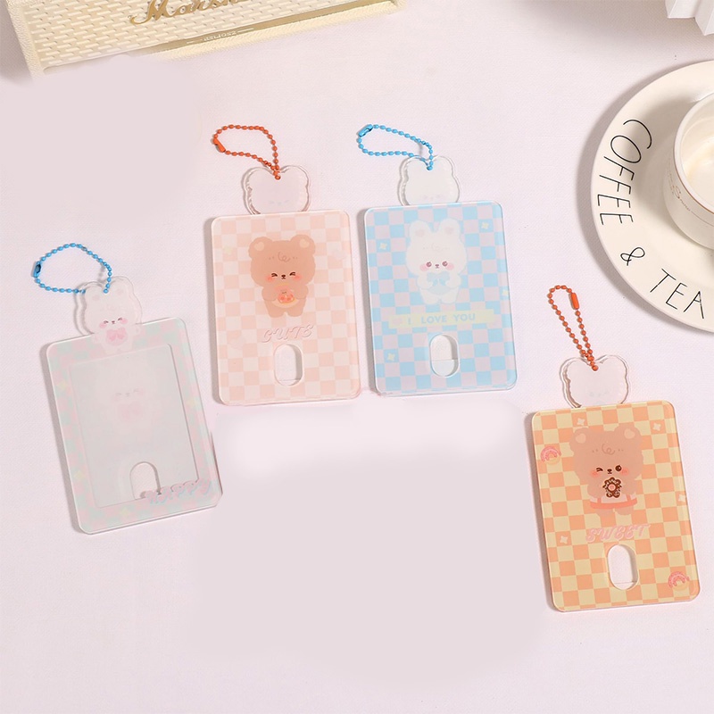 Set Phụ Kiện Trang Trí Thẻ Bằng Acrylic Hình Gấu Dễ Thương