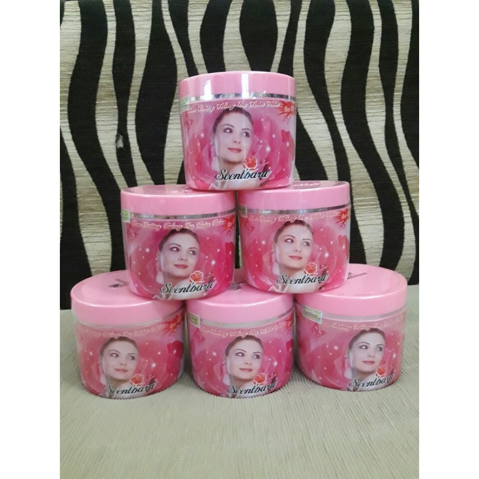 combo 3 Kem dưỡng trắng da toàn thân Scentbara tinh chất Serum hoa Hồng hộp 250g