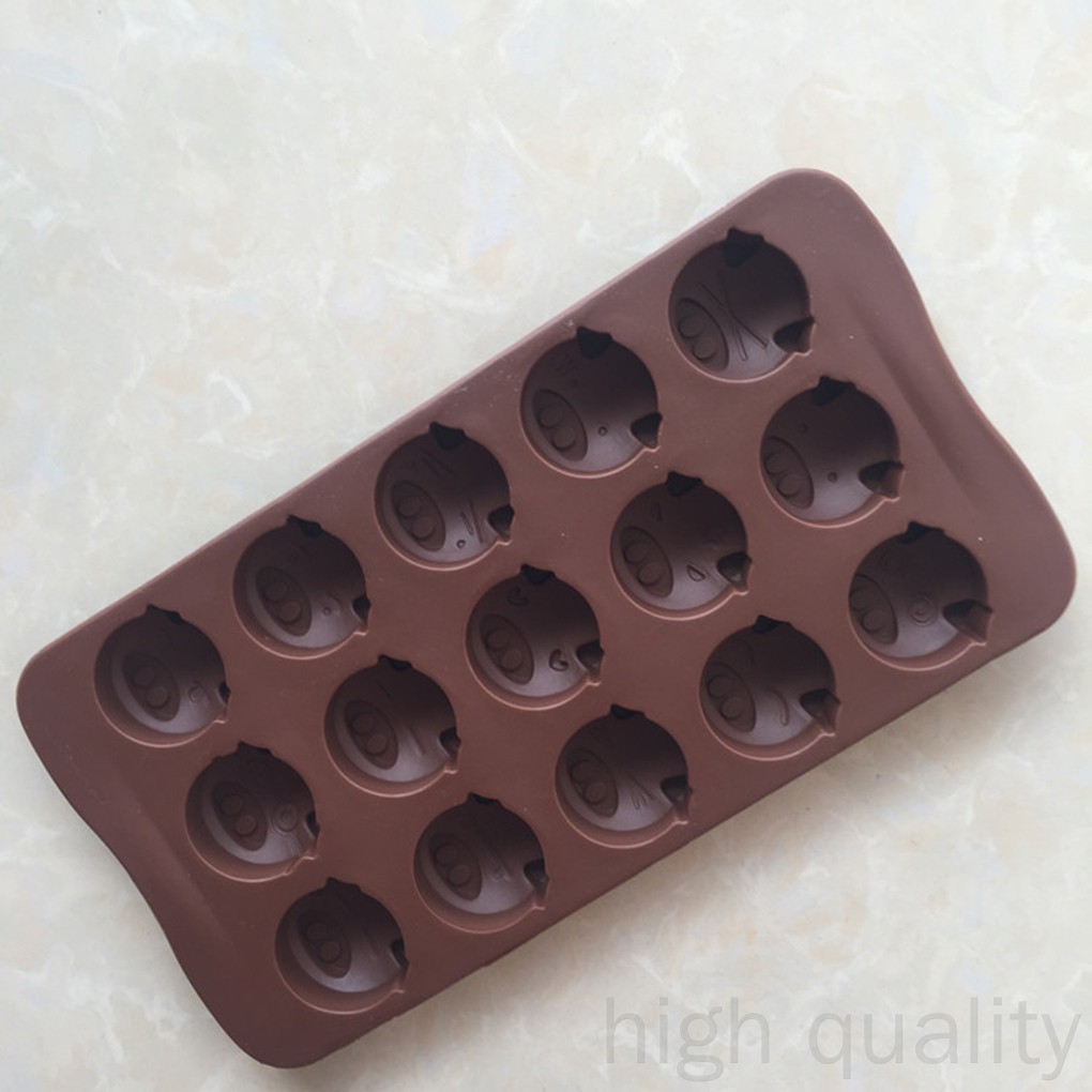Khuôn Silicon Làm Bánh Kẹo 15 Ô Hình Động Vật Dễ Thương 998