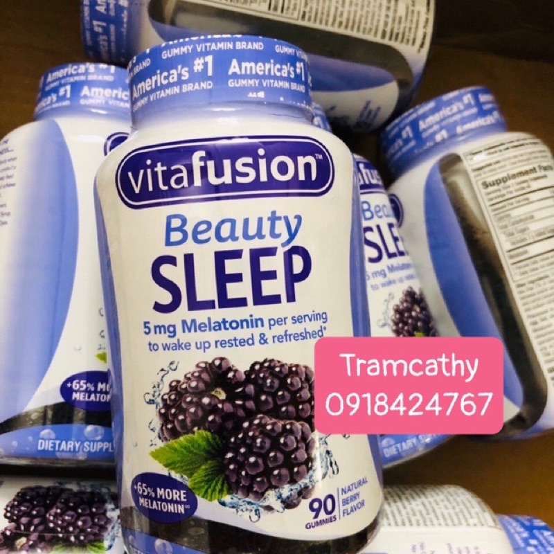 Kẹo Vitafusion beauty sleep kẹo giúp ngủ ngon