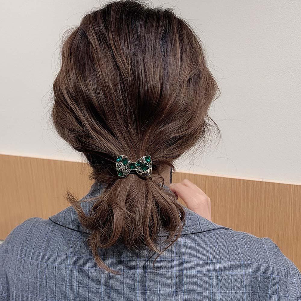 USNOW Dây Cột Tóc Đuôi Ngựa Đính Đá Phong Cách Hàn Quốc Cho Nữ Giá Đ