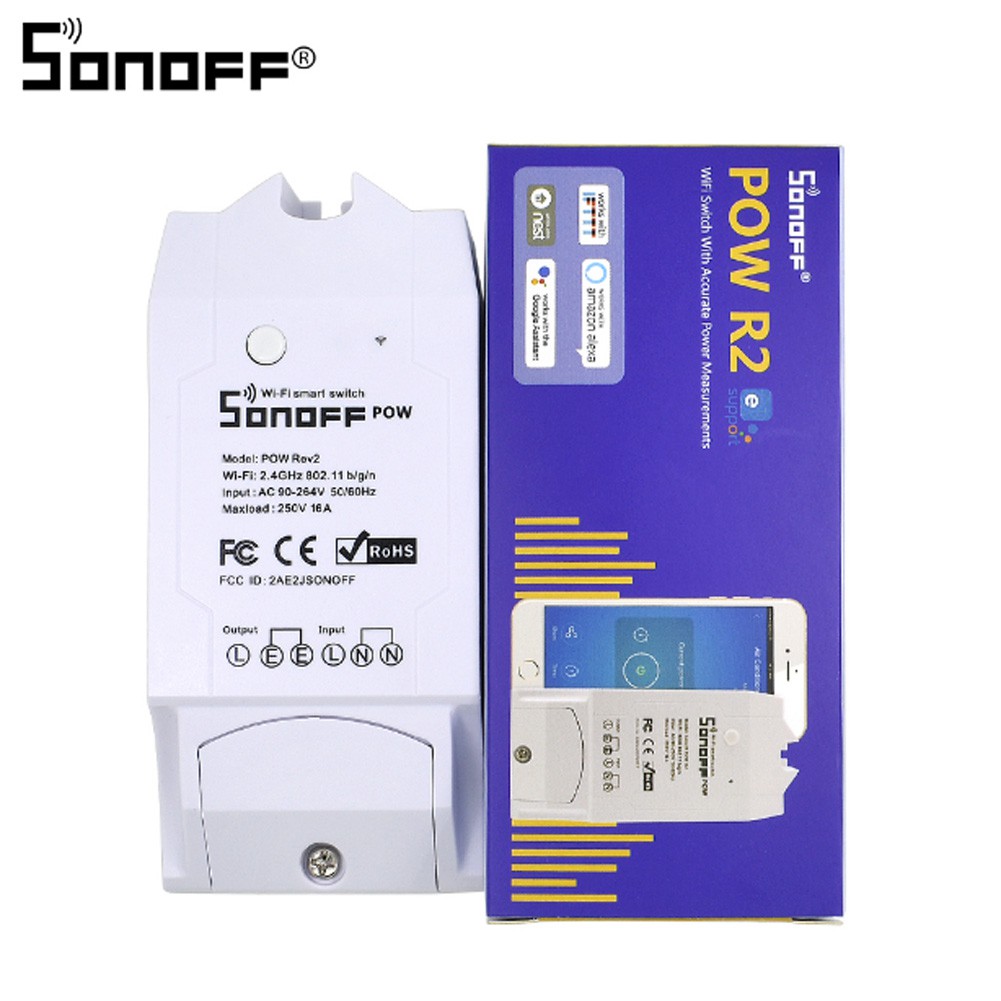 SONOFF POW R2 - 15A, công tắc WIFI, điều khiển từ xa thông minh