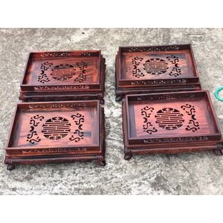 Khay trà rồng gỗ cẩm