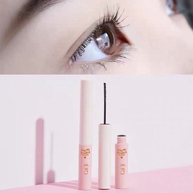 Mascara cong mi siêu mảnh tơi mi Lameila Skinny Microcara Vỏ Hồng, Chuốt mi Lameila chống nước không trôi không lem