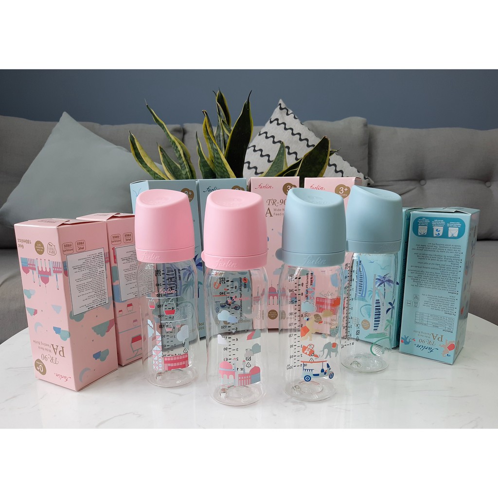 Bình Sữa Nhựa PA Cổ Rộng Mẫu Mới FARLIN- 180ml/280ml