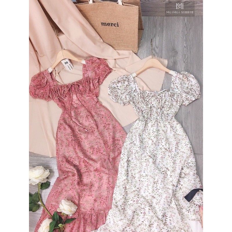 Đẩm maxi hoa nhí rúm ngực | BigBuy360 - bigbuy360.vn