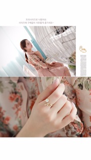 Nhẫn hoa 2 màu
