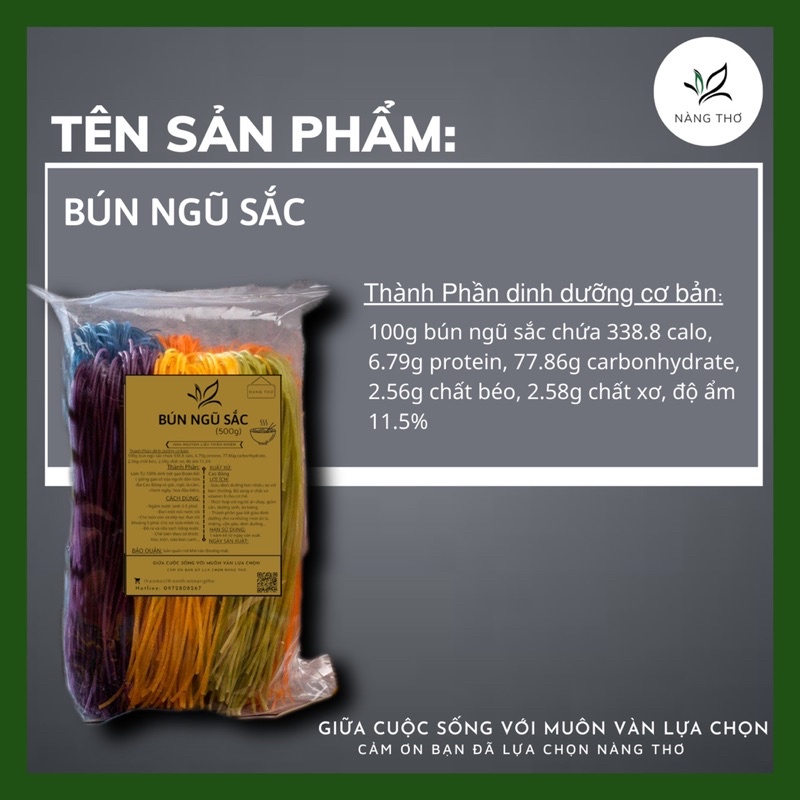 ✅ BÚN GẠO LỨC RAU CỦ NGŨ SẮC - 1KG - EAT CLEAN