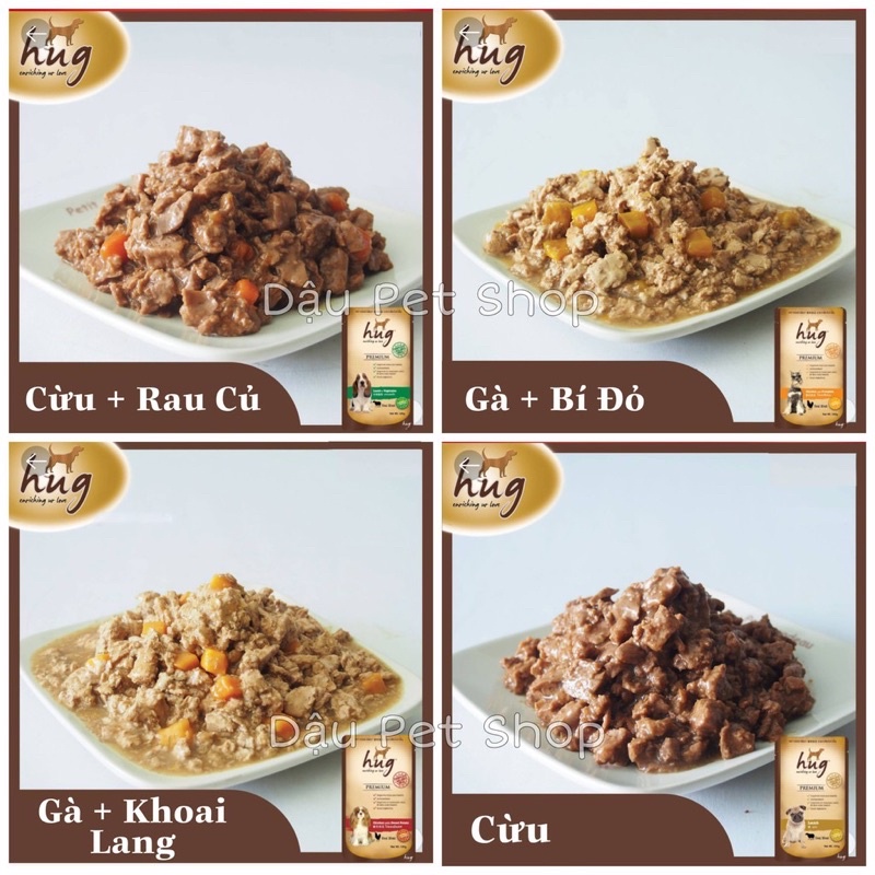 Pate Hug cho chó dạng gói 120g