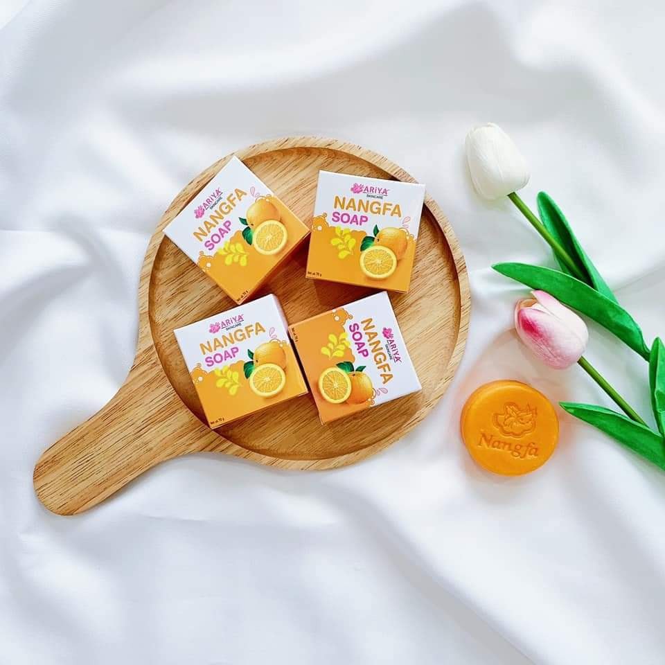 01 Cục Xà Bông Cam NANGFA SOAP ARiYA Skincare Thái Lan 70gram