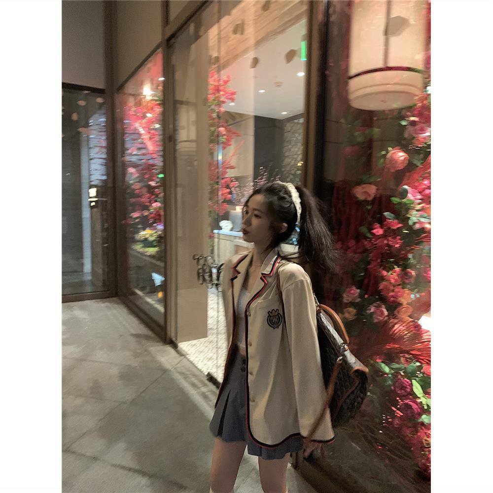 [college girls] Chân váy ngắn mỏng xếp ly đa năng phong cách đại học cho nữ sinh