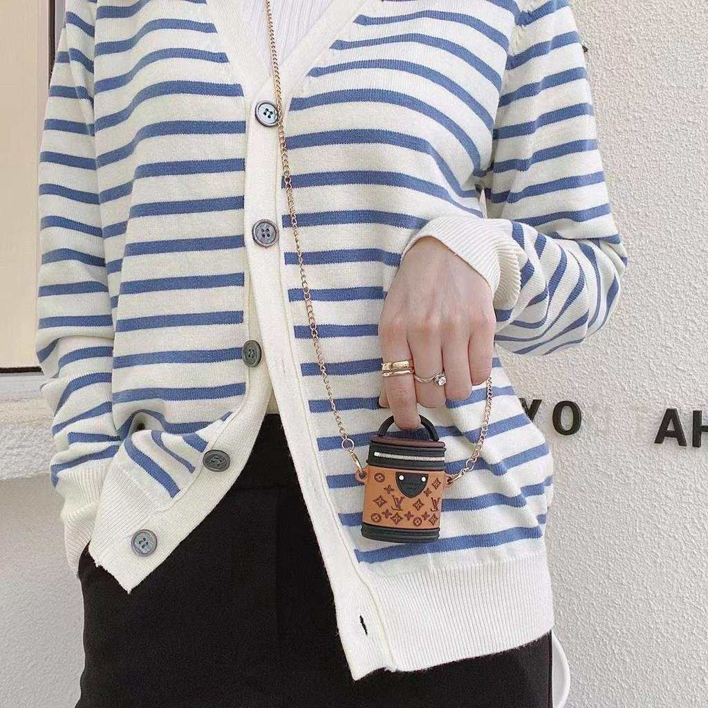 Vỏ Bảo Vệ Hộp Sạc Tai Nghe Hình Túi Xách Ngộ Nghĩnh Cho Airpods 1 / 2