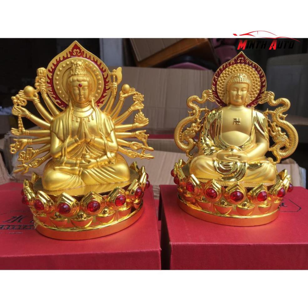 Tượng Phật Bà Quan Âm Nghìn Tay -  Tượng Phong Thủy Đặt Taplo Ô Tô Trang Trí Tài Lộc