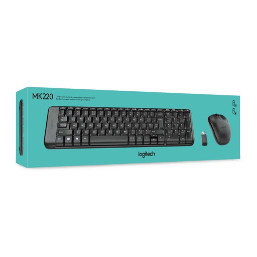 Bàn phím chuột không dây Logitech MK220- Hàng chính hãng