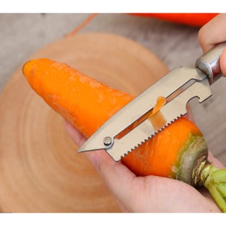 Dao bào inox chuyên gọt rau củ không gỉ, an toàn. Dao bào siêu bén có móc treo, kiêm dụng cụ mở hộp