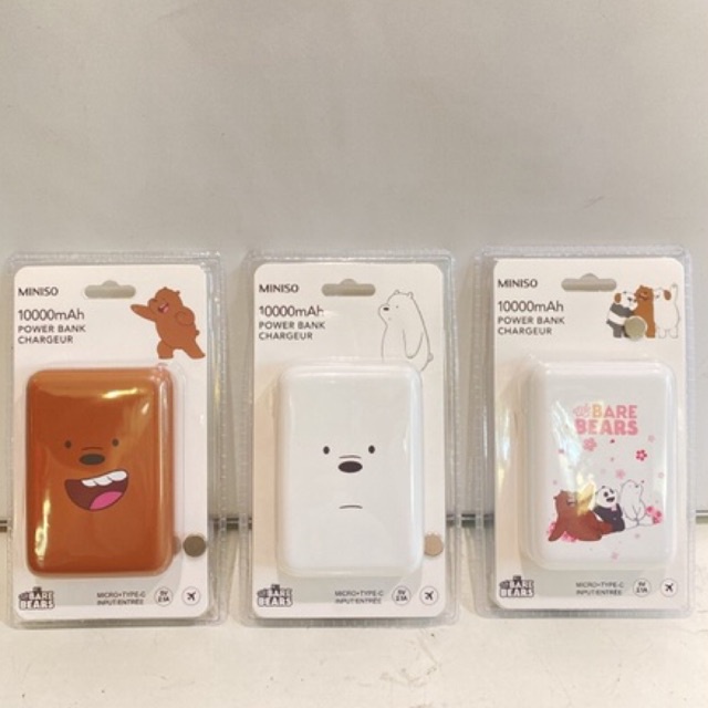 SẠC DỰ PHÒNG WE BARE BEAR x MINISO