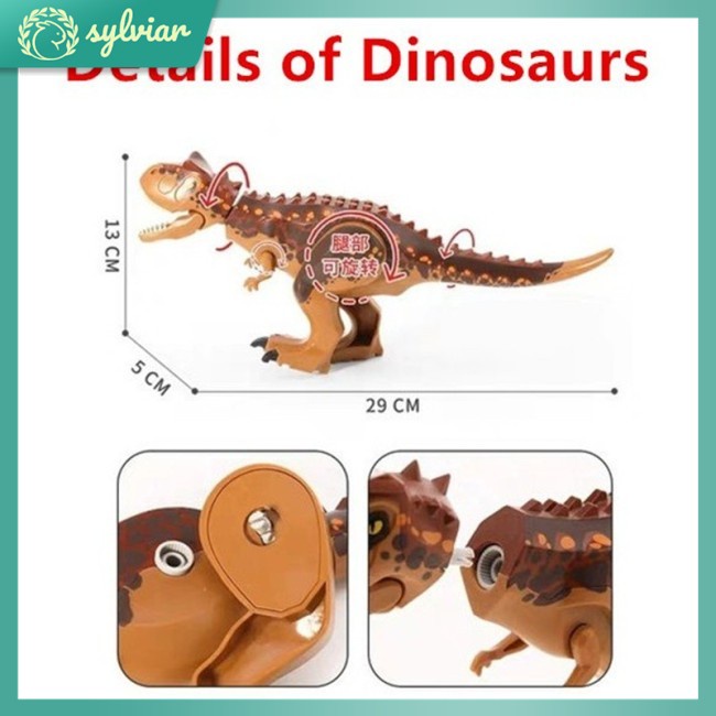 Mô Hình Đồ Chơi Lego Khủng Long T-rex Màu Xanh Lá 24-28cm