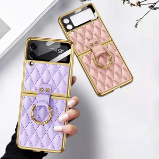 Ốp điện thoại Chống Sốc Sang Trọng Cho Samsung Galaxy Z Flip 6 Flip 5 Flip 4 Flip 3 Gấp Chia Mặt Sau
