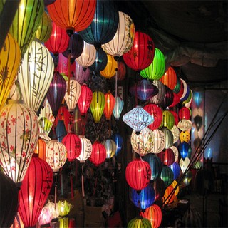 Lồng đèn Hội An gấm lụa