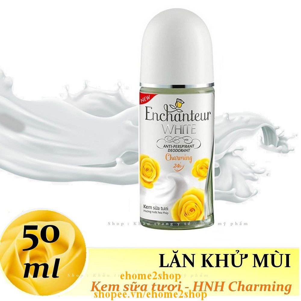 Lăn Khử Mùi 50ml Dưỡng Trắng Dạng Sữa Enchanteur Charming shopee.vn/ehome2shop.
