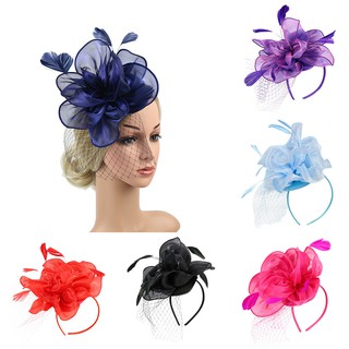 Hoa Flapper Headband Great Gatsby Mũ trùm đầu Lưới Vintage