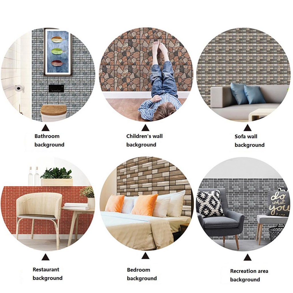 Sticker Dán Tường Họa Tiết Cẩm Thạch 3D Chống Thấm Nước