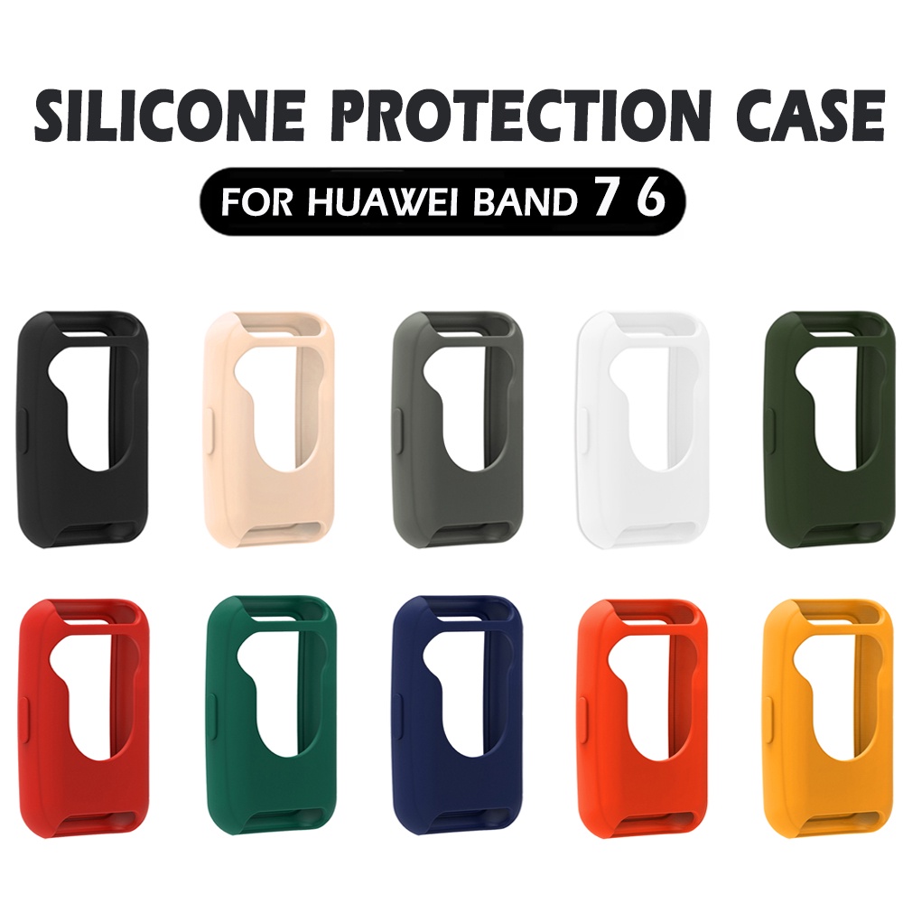 Ốp Bảo Vệ Màn Hình Đồng Hồ Thông Minh Huawei Band 6 7 Bằng Silicone