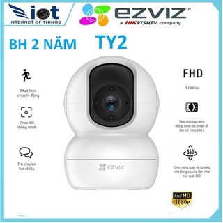 Camera IP WIFI trong nhà 2MP 4MP xoay 360, EZVIZ TY2 SMART HOME 1080P-Hàng chính hãng