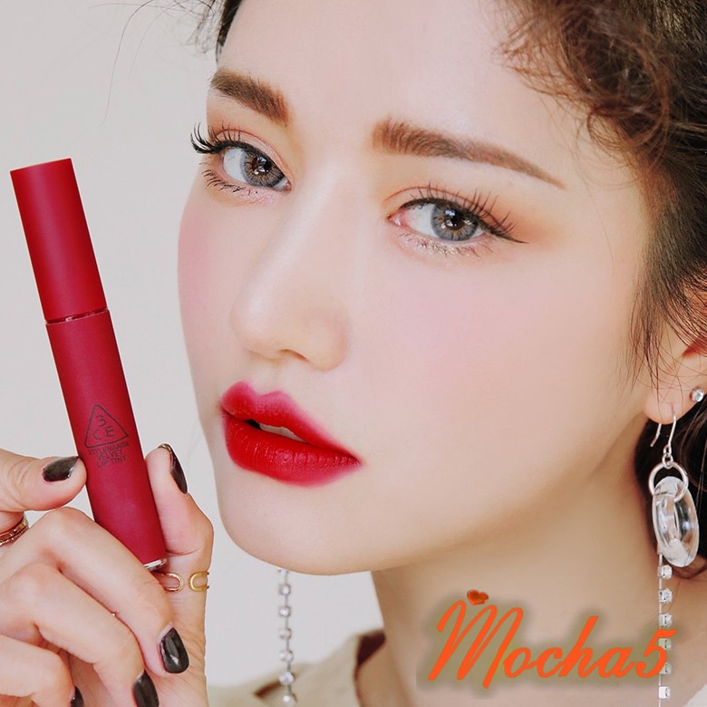 Sỉ son kem 3CE Velvet Lip Tint Hàn Quốc màu PRIVATE Đỏ Lạnh lì nhẹ môi