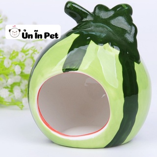 Nhà ngủ sứ hamster, DƯA HẤU siêu mát, dễ thương
