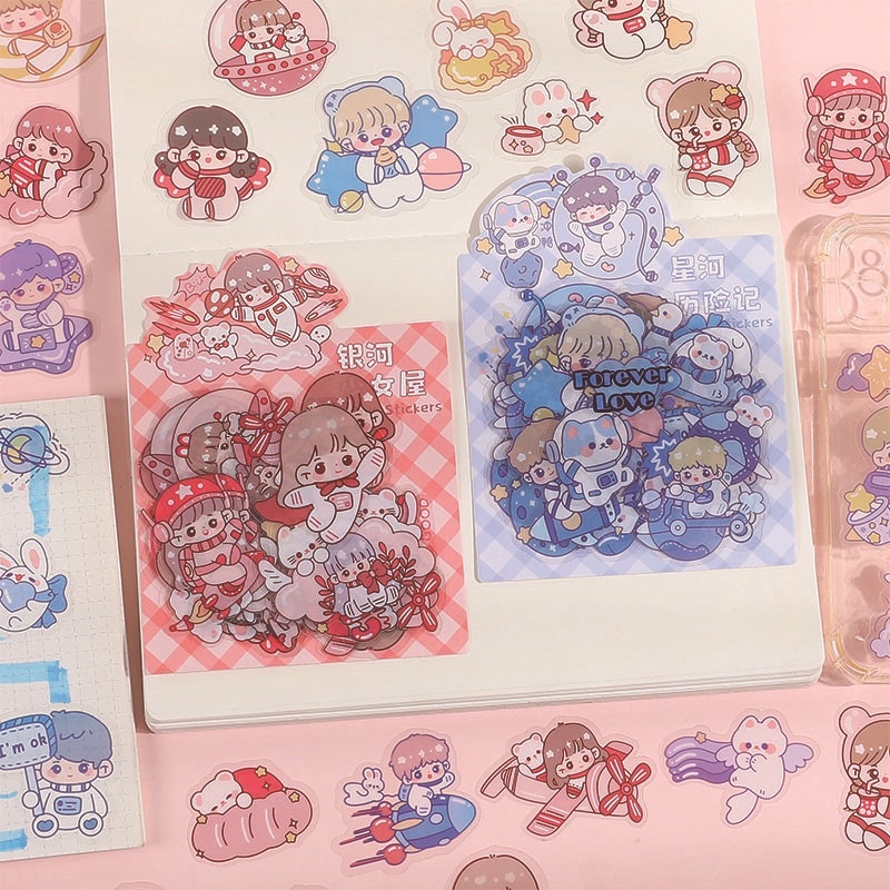 Set 40 sticker trang trí dễ thương