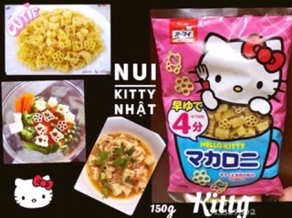 Mì Nui Tách Muối Hello Kitty Nhật Bản Cho Bé Ăn Dặm Từ 6 Tháng - Gói 150gr
