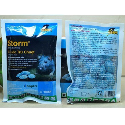 Bả diệt chuột sinh học Storm 0,05  túi 5 viên.