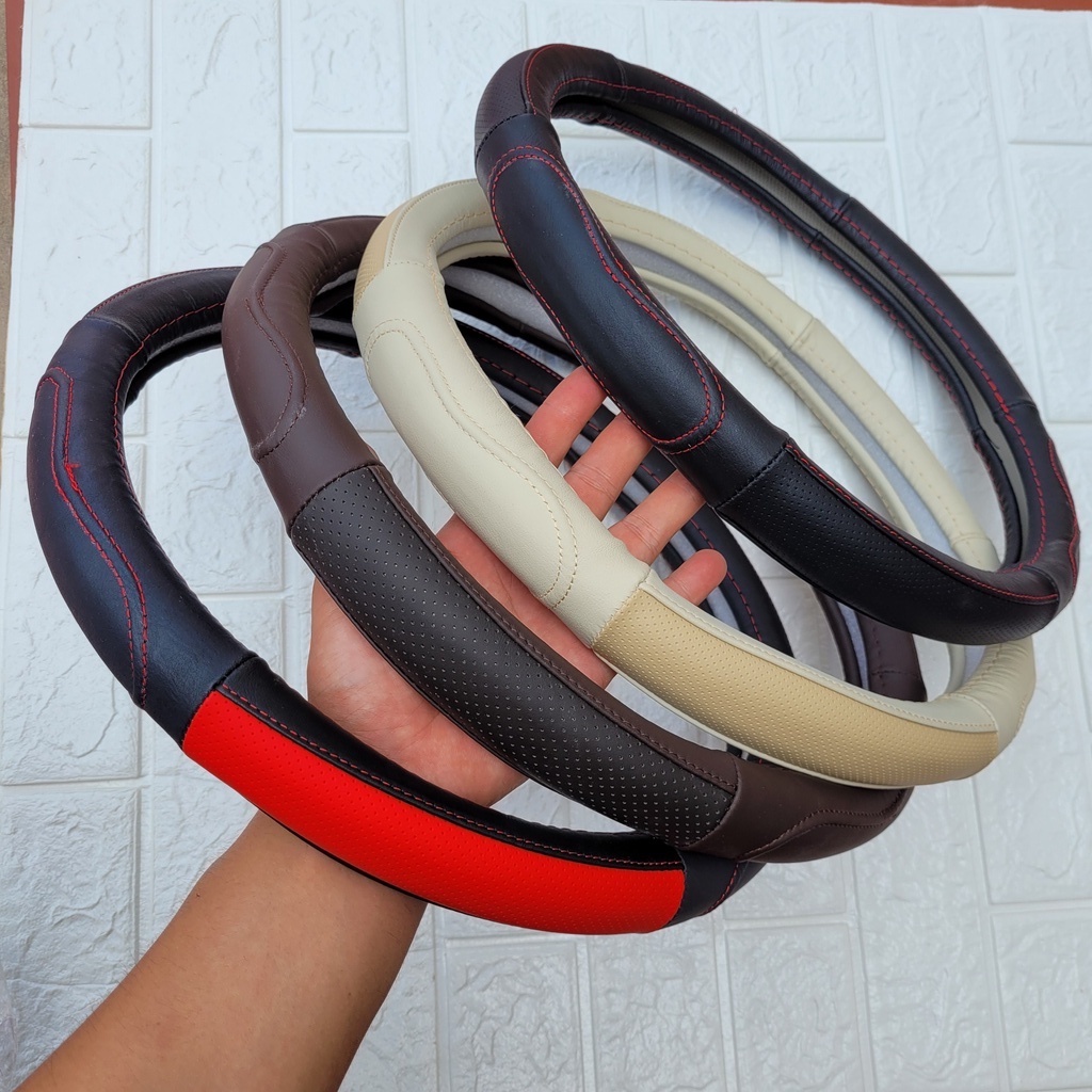 Bọc Vô Lăng, Tay Lái Ô Tô Chất Liệu Da Bò Thật 100% Size 38cm Cho Mọi Dòng Xe