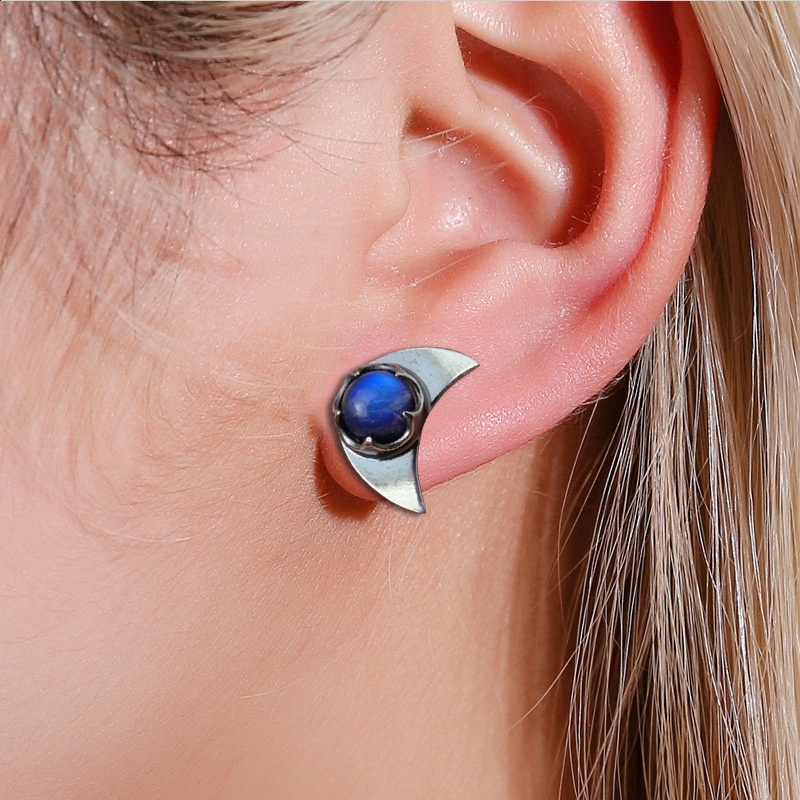 Bông Tai Hình Mặt Trời Và Mặt Trăng Thời Trang Vintage