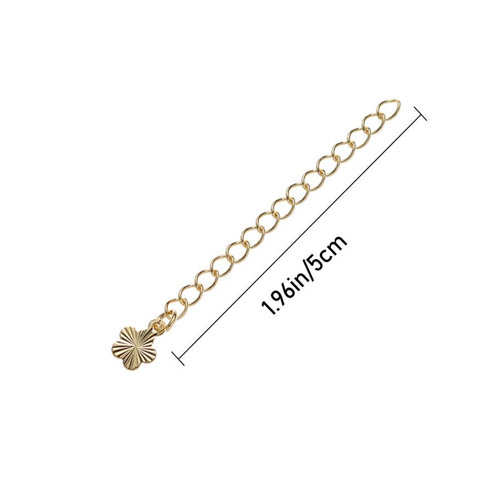 Set 5 Đuôi Dây Xích Nối Dài Trang Sức DIY Mạ Vàng 18k|Đầu Nối Vòng Đeo Tay Bằng Thép Không Gỉ