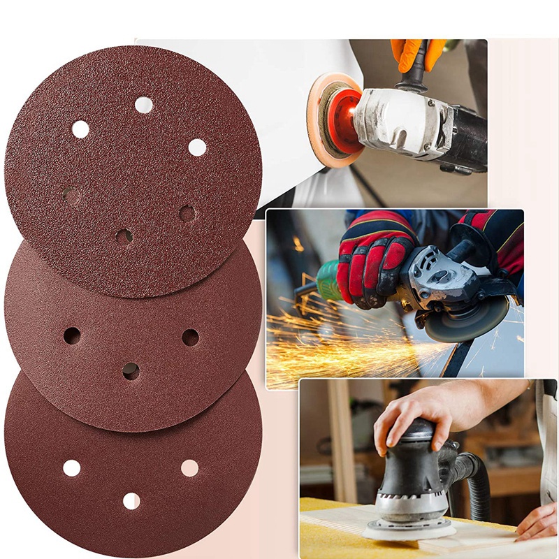 Set 100 miếng chà nhám 150mm 6 Inch chuyên dụng