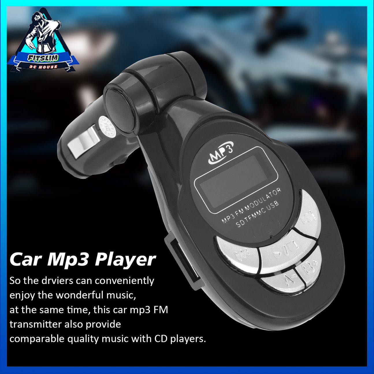 Máy nghe nhạc MP3 trên ô tô 4 in1 Bộ điều chế phát FM không dây USB CD MMC Remote