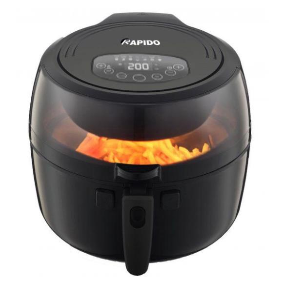 Nồi chiên không dầu 6.5L Rapido RAF6.5D 1800W công nghệ Rapid Air, thép không gỉ, tiết kiệm điện, bảo hành 12 tháng
