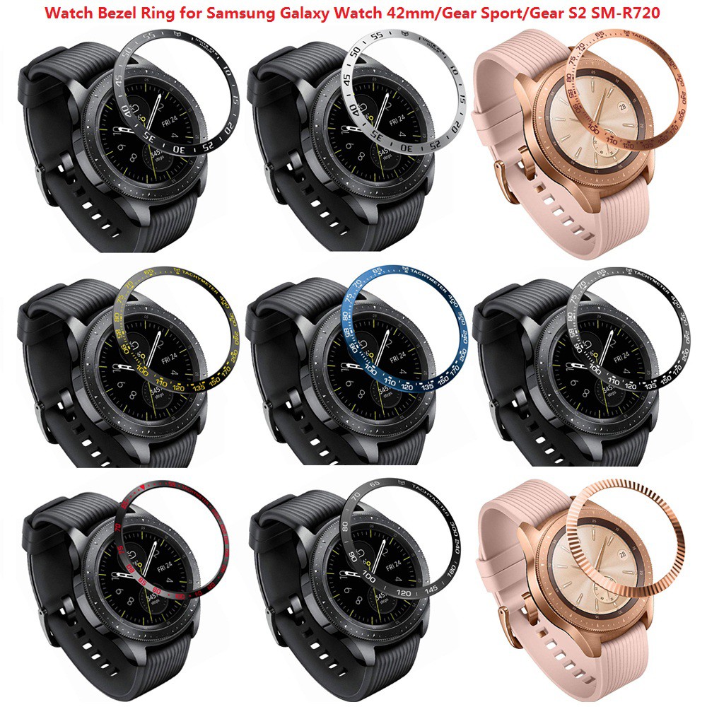 Vòng dán mép bảo vệ chống trầy xước bằng thép không gỉ dành cho đồng hồ thể thao Samsung Galaxy Watch 42mm/Gear Sport