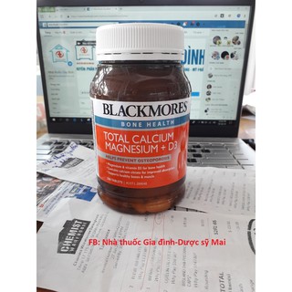 Bổ sung Total Canxi, Magie và Vitamin D3 lọ 200v Blackmores