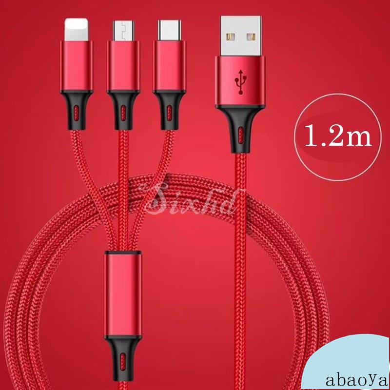Dây Cáp Sạc Nhanh 3 Trong 1 Cao Cấp Cho Oppo A31 A9 A5 2020 A3S A92 A52 A92S F15 A91 A8 A91 Reno 4 3 2 2f Ios Android