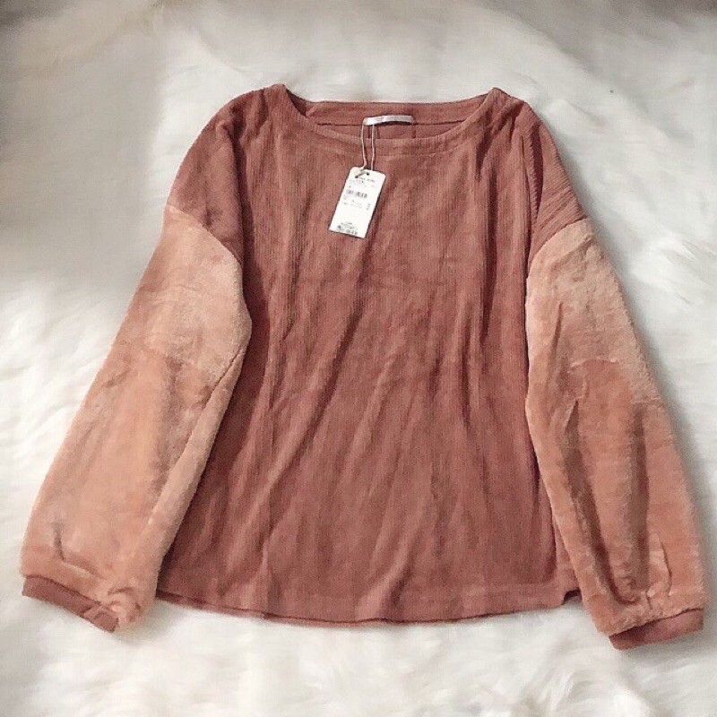 ✅Xuất xịn✅ áo nhung tay phối lông xuất nhật