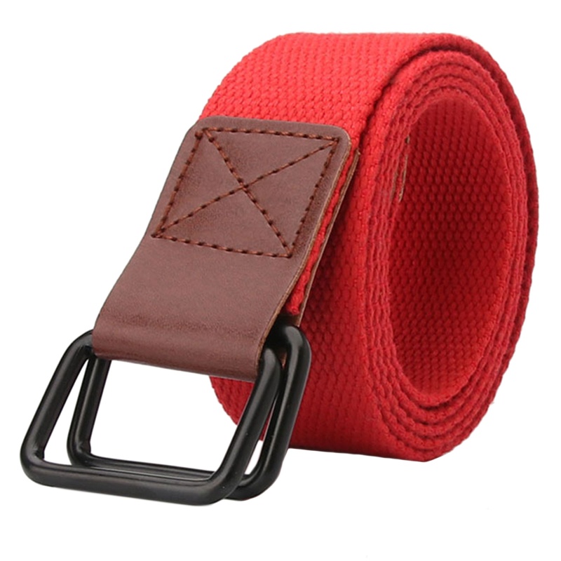 Thắt Lưng Vải Canvas Khóa Kim Loại Tự Buộc Cỡ Lớn Thời Trang Cho Nam Và Nữ