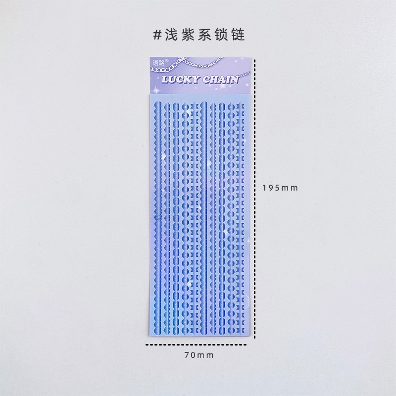 Miếng Dán Trang Trí Chuỗi Hạt Hình Ngôi Sao May Mắn Màu laser Kiểu Hàn Quốc diy