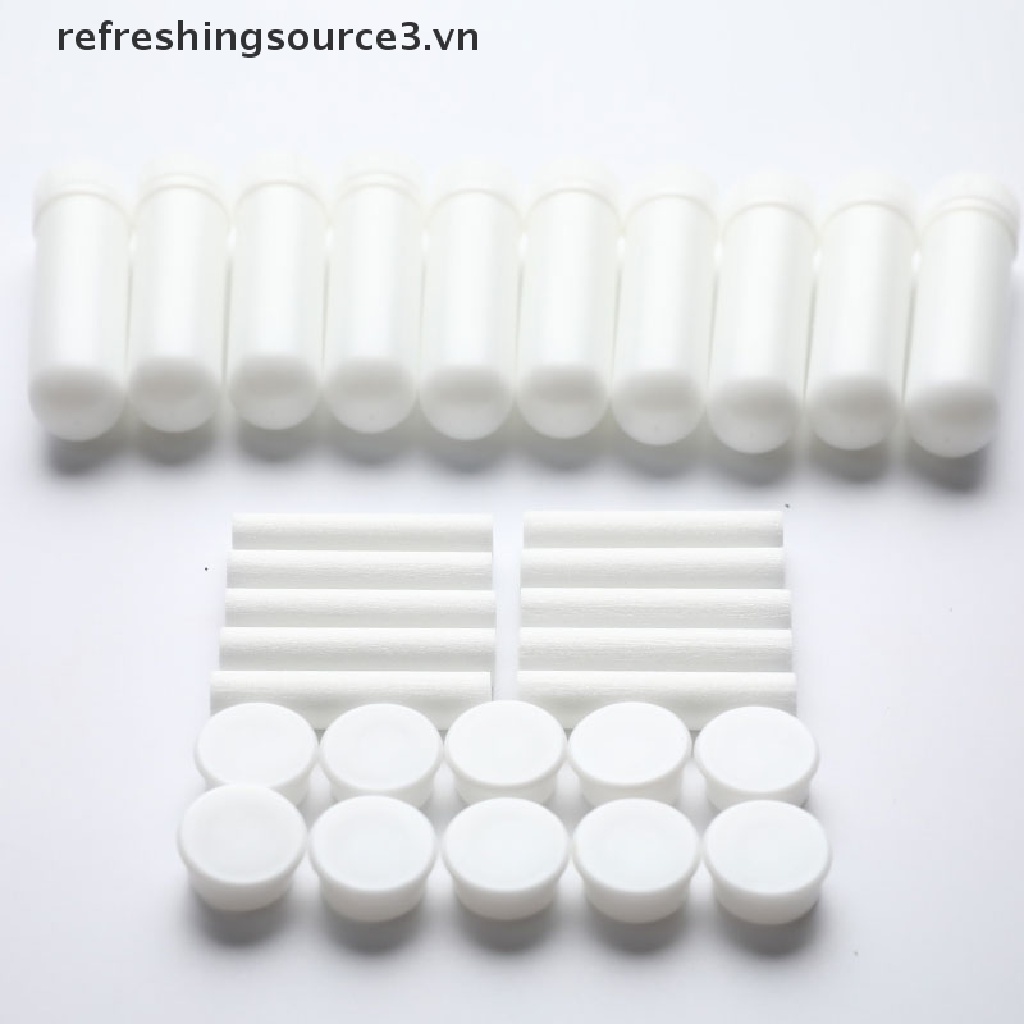 Bộ 10 Lọ Tinh Dầu Thơm Rỗng Màu Trắng