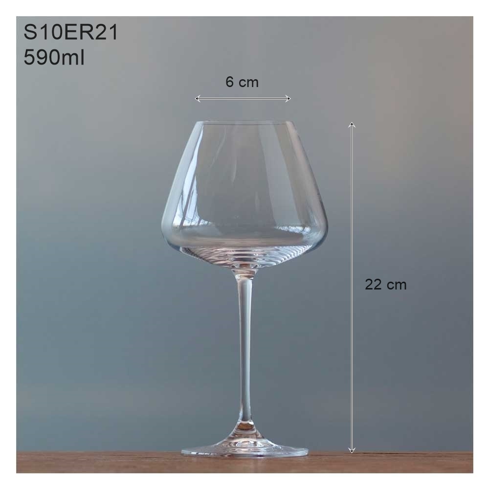 Bộ 6 Ly Uống Rượu Vang Đỏ Pha Lê Cao Cấp Lucaris Elegant Red 590ml Nhập Khẩu Chính Hãng Sang Trọng - Desire S10ER21