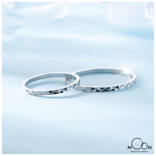 Nhẫn bạc nữ trơn lấp lánh nhiều size Moonsilver
